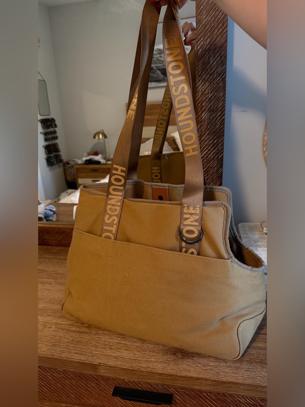 Houndstone Canvas Duffel Bag in Mustard Brown